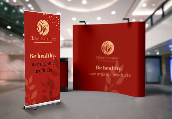 Portable trade show promotional item used for trade show booth decoration