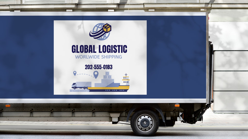 Trailer graphics for Global Logistics company