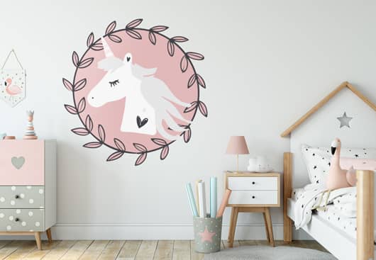 unicorn wall decor idea for decorating kid room walls