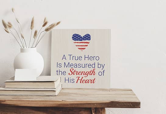 Veterans Day appreciation gift idea as a desk decor