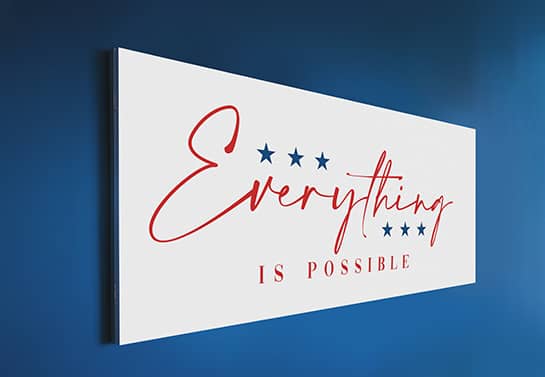 patriotic gift sign for veterans displaying a motivational phrase