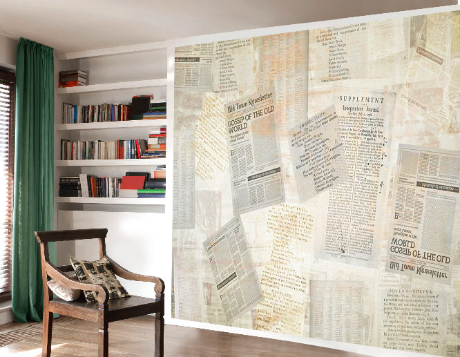 Vintage Book Pages Wall Design Ideas