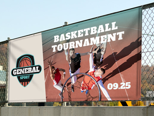 Vinyl banner at a sports competition