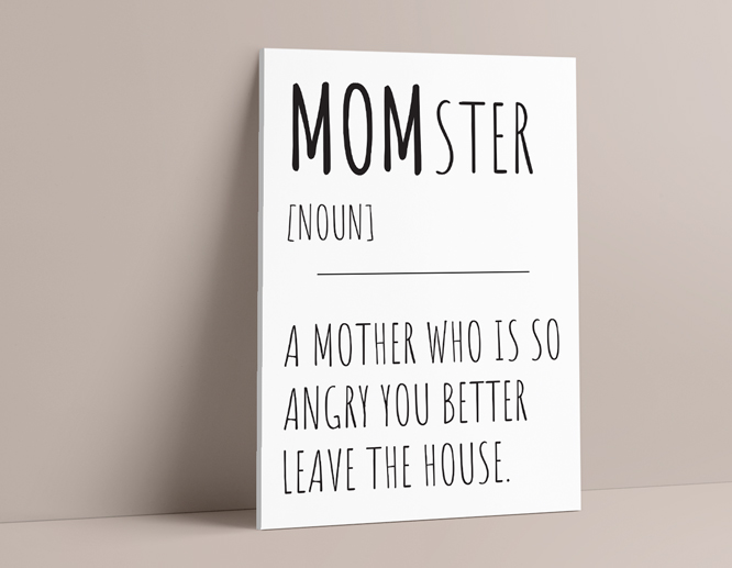 Mothers Day Gifts, Funny Mom Gifts, Mom Definition Print, Mother Wall, Mom  Print