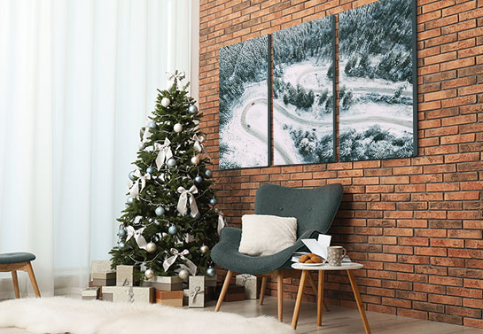 celebrity Christmas house decor for the wall in the style of Christina Milian