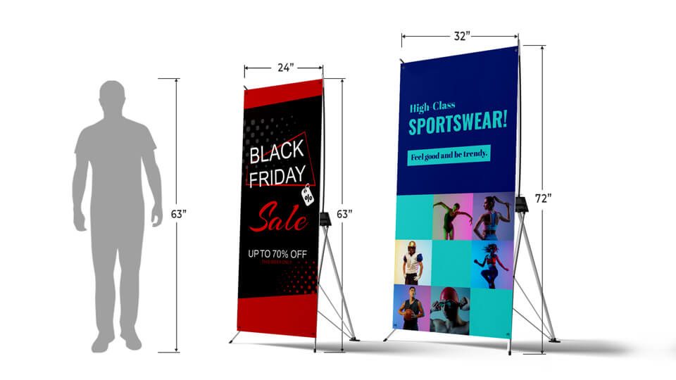 X Stand Banner Size In Cm