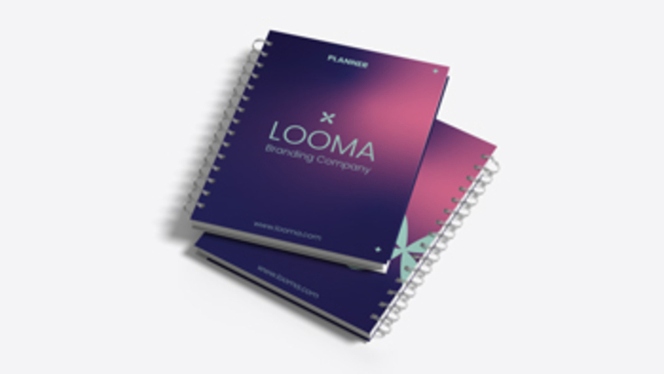 Custom Dark Colored Branded Planners