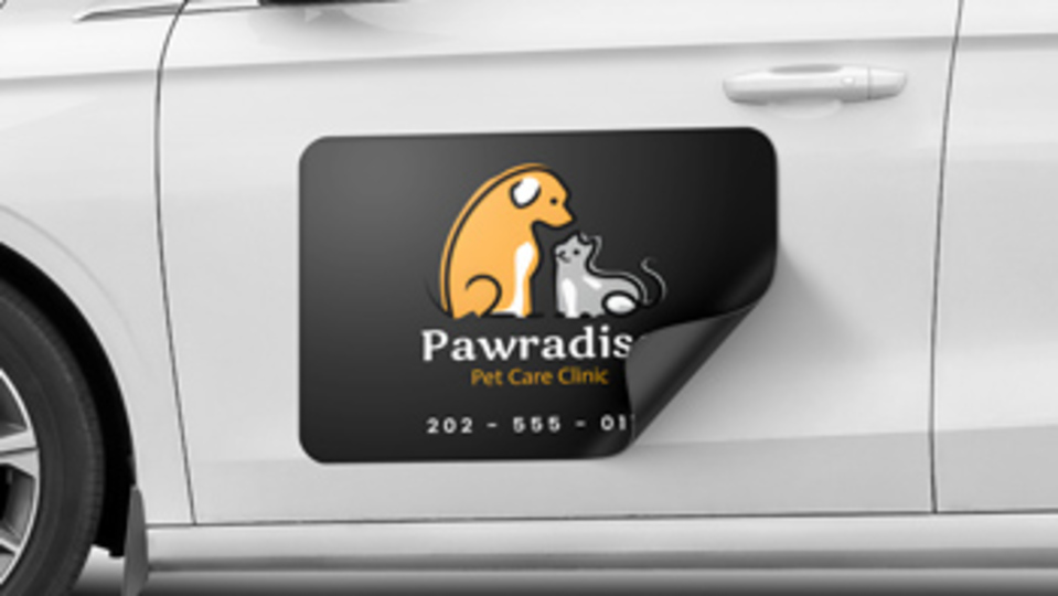 Pet Care Business Car Door Magnet