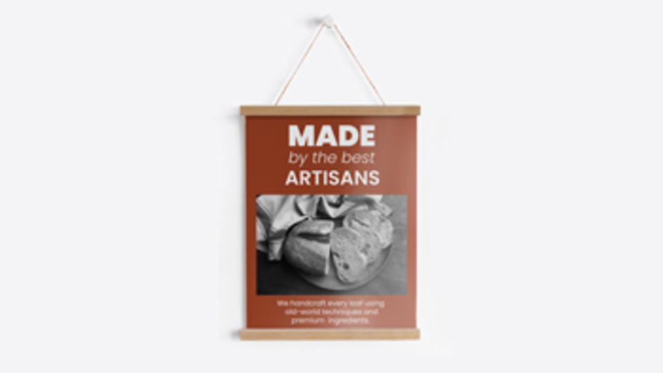 Red Magnetic Wood Frame Banner