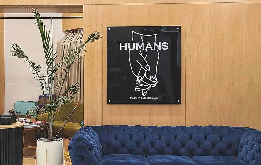 Indoor Black Acrylic Sign