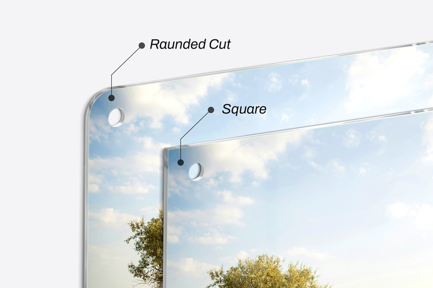 Acrylic Photo Print Showing Corners