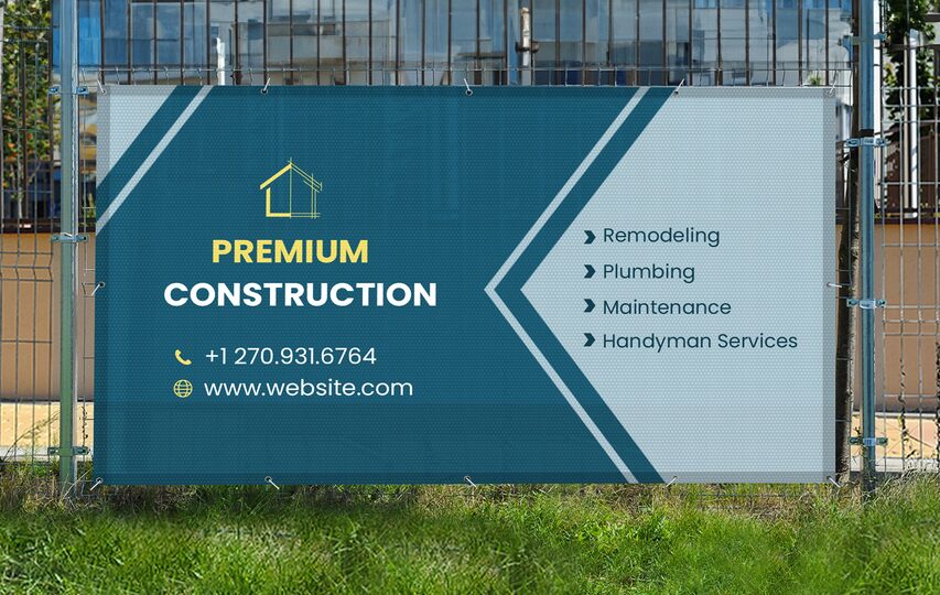Advertising mesh outdoor banner