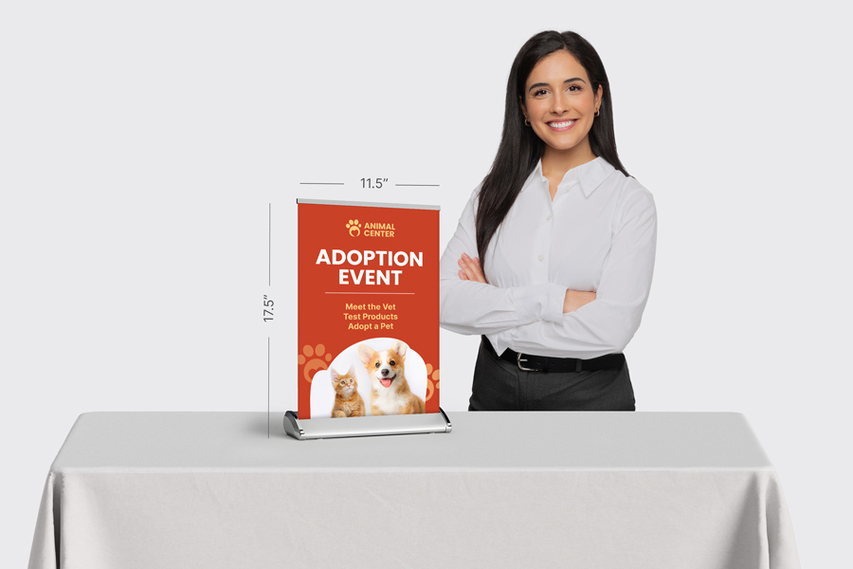 Animal Center Tabletop Retractable Banner