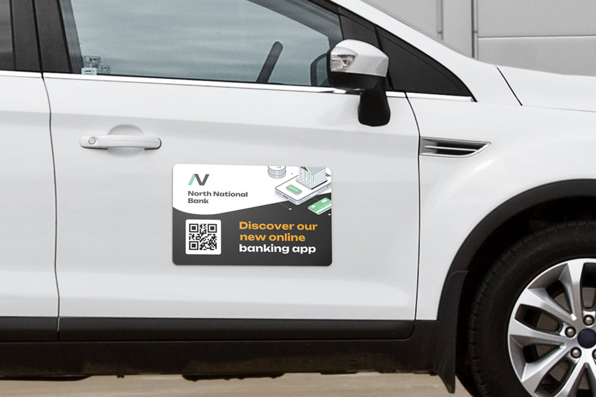 Bank Advertising Car Door Magnet
