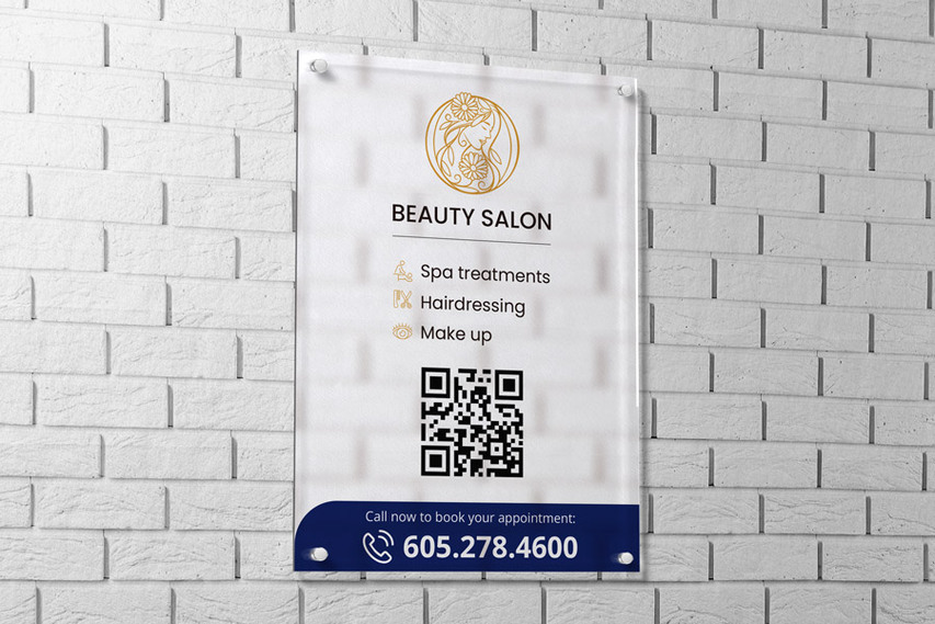 Beauty Salon Frosted Acrylic Signs