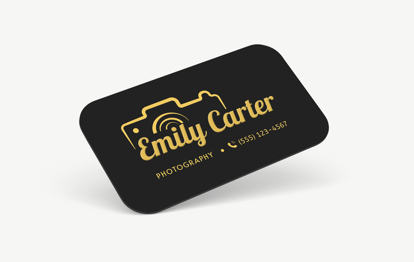 Black Golden Photography Business Card