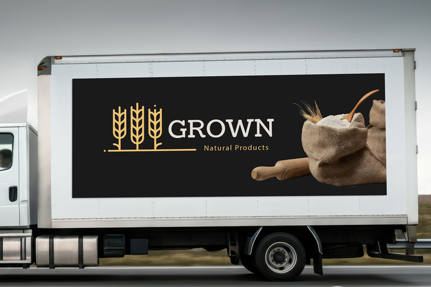 Black Trailer Decal Advertising Natural Products