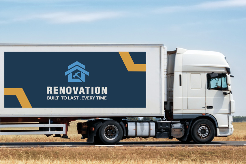 Branding Trailer Decal For Renovation Brand