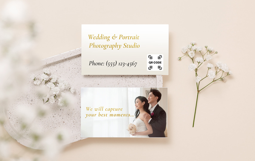 Bride Groom Photo Business Cards