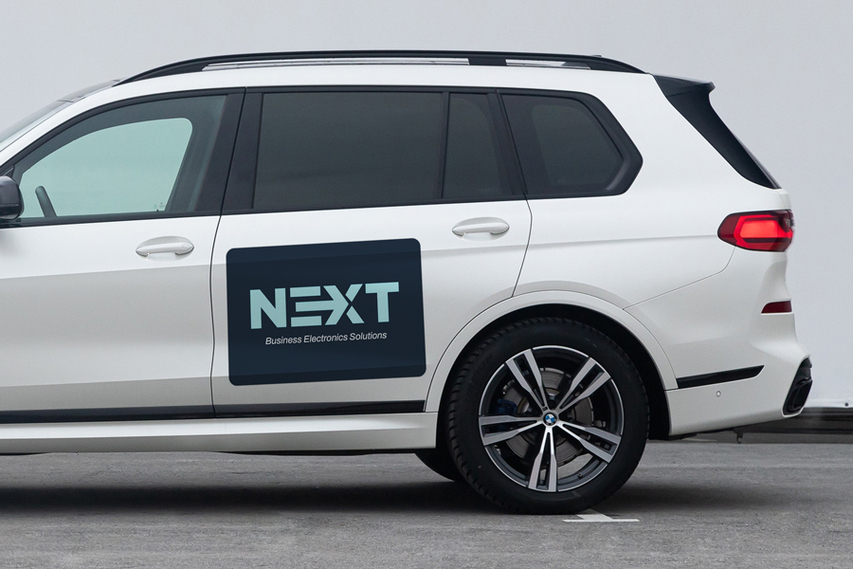 Business Electronic Solutions Opaque Car Decal