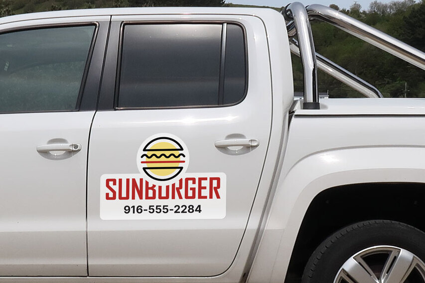 Car Decal Opaque Burger