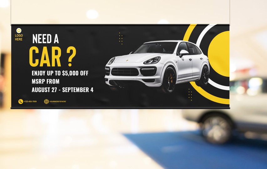 Car promotion fabric business banners