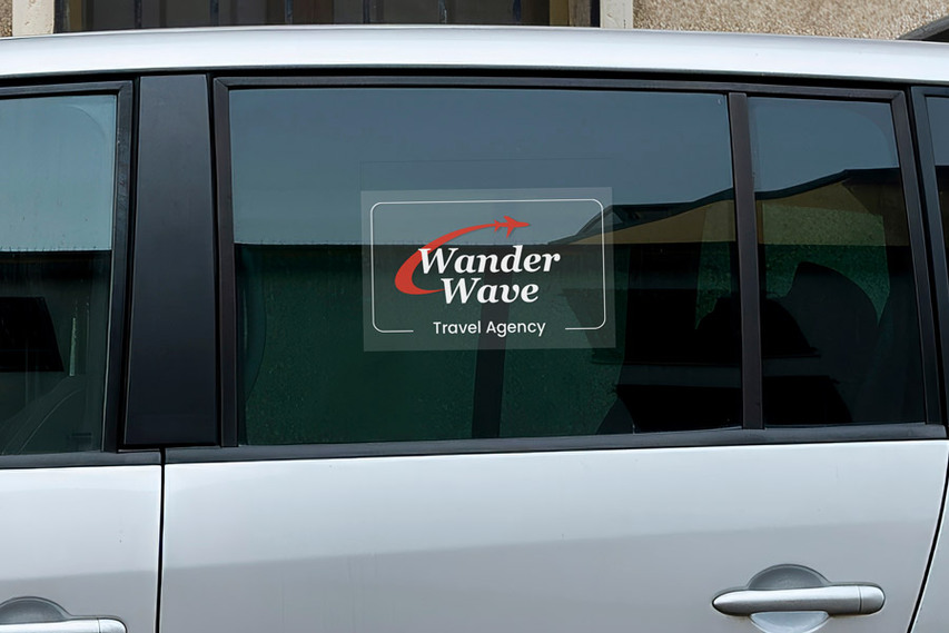 Clear Car Decal For Travel Agency