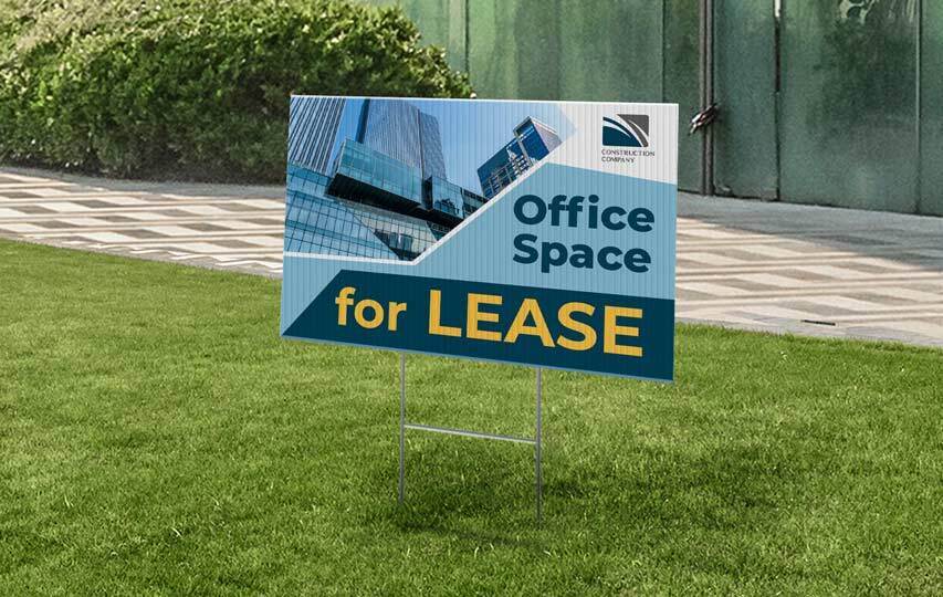 Commercial for lease signs