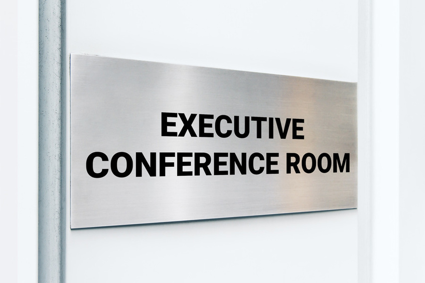 Conference Room Brushed Aluminum Sign