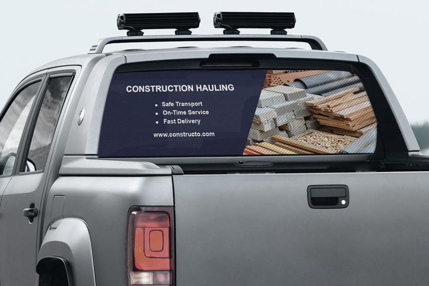 Construction Company Car Window Decal
