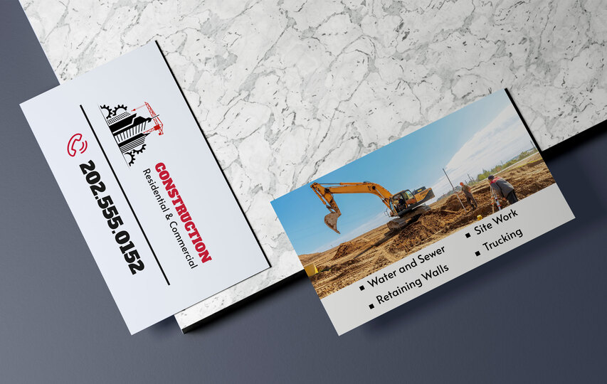 Contruction Process Building Business Cards