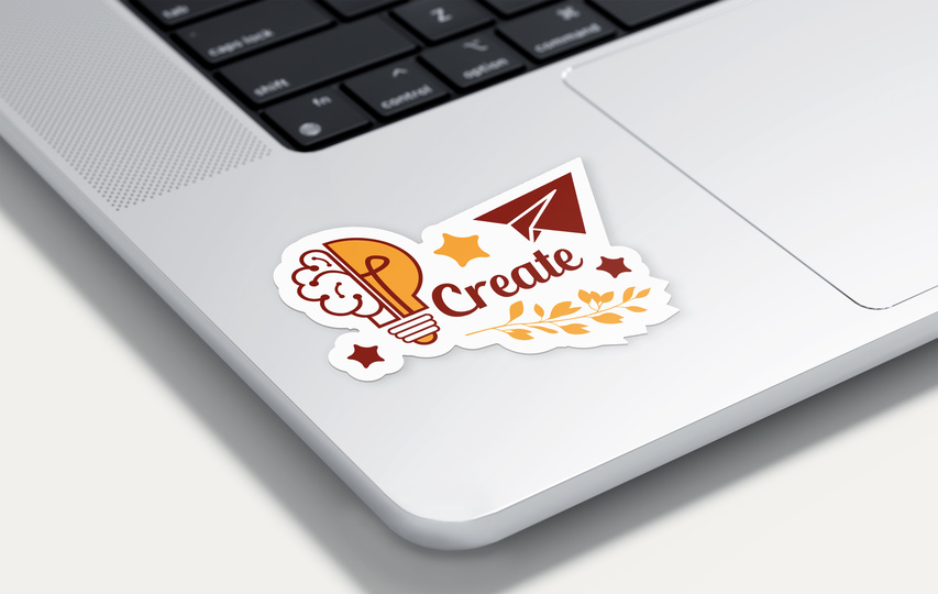 Custom Laptop Adhered Die Cut Sticker