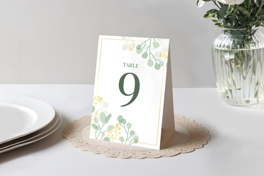 Floral Event Table Tent