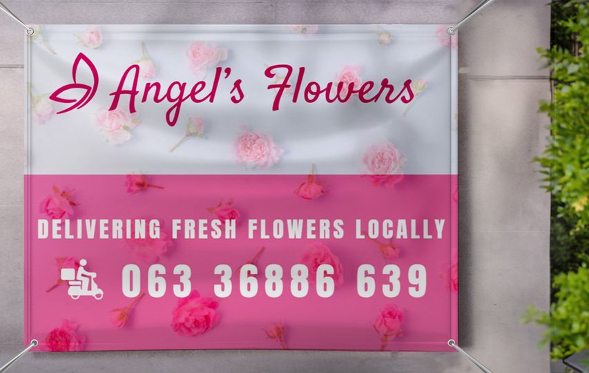 Flower shop vinyl business banner