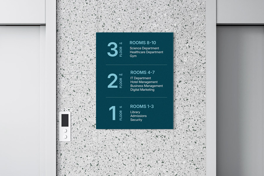 Foam Board Building Directory Sign