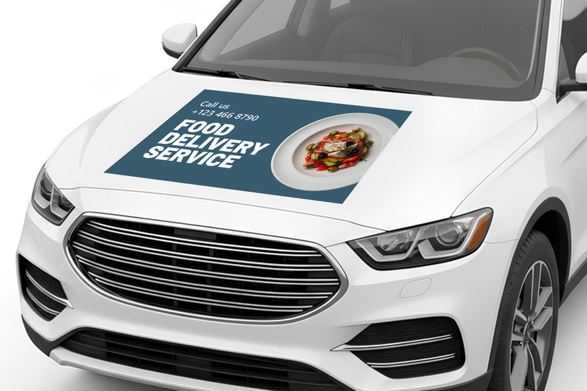 Food Delivery Service Hood Decal