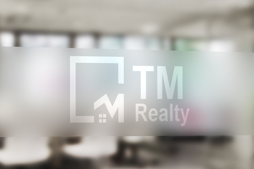 Frosted Real Estate Agency Window Decals