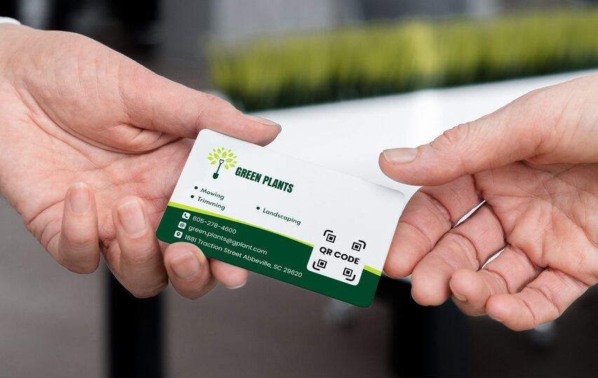 Green Plants Landscaping Business Cards