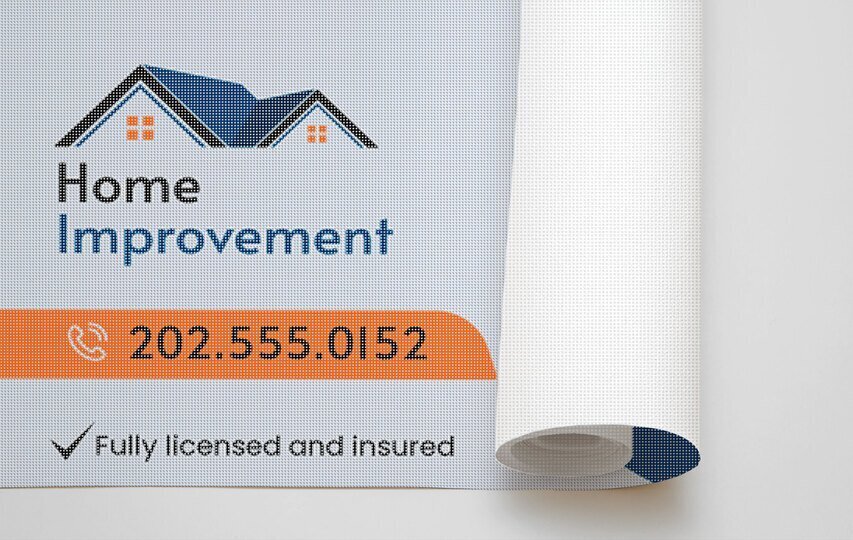 Home improvement mesh banner