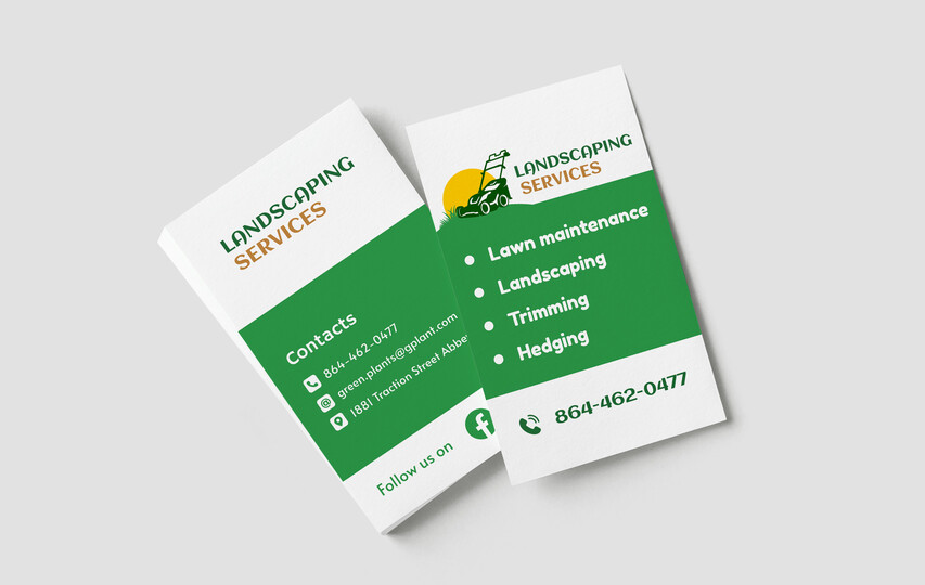 Informative Lawn Service Business Cards