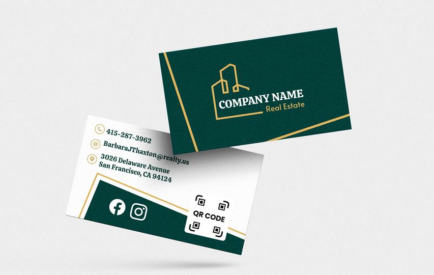 Informative Painted Edge Business Cards