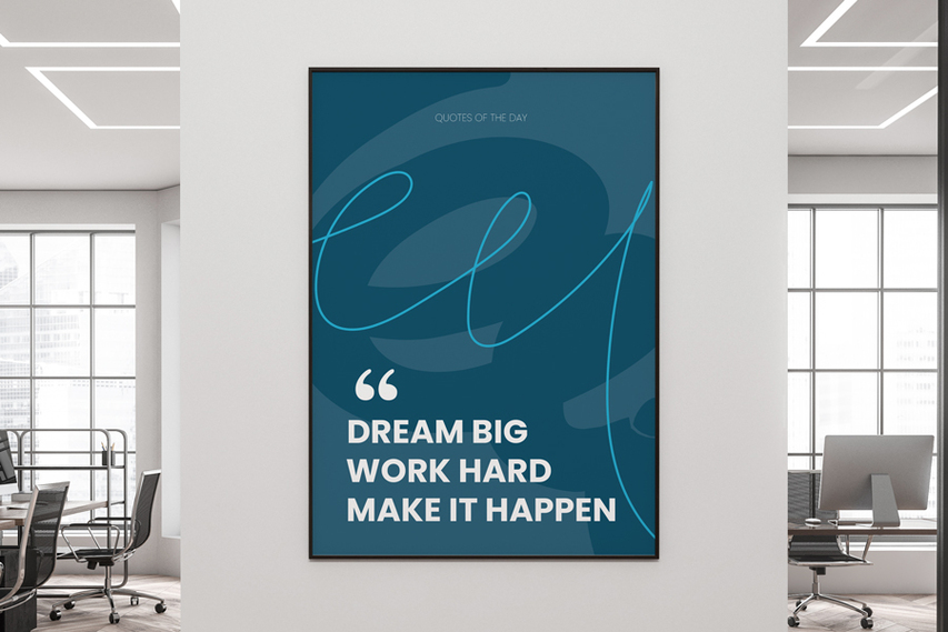Inspiring Quote Office Seg Wall Art