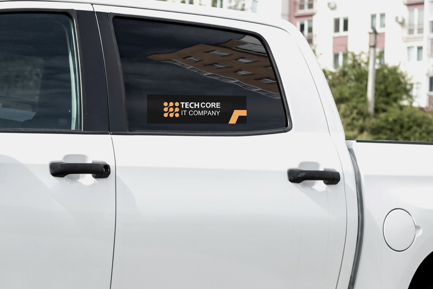 IT Company Car Rear Window Decal