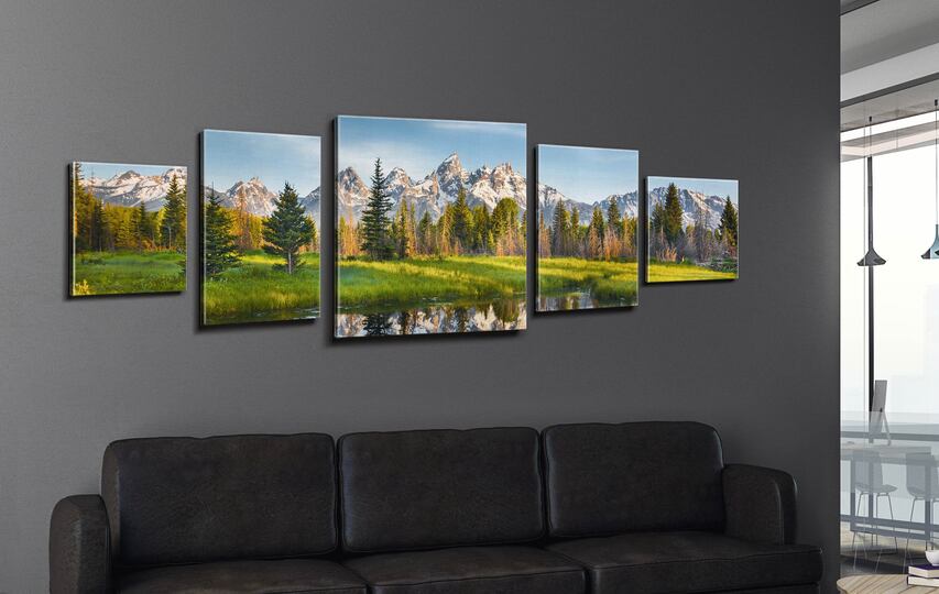 Landscape five piece canvas prints