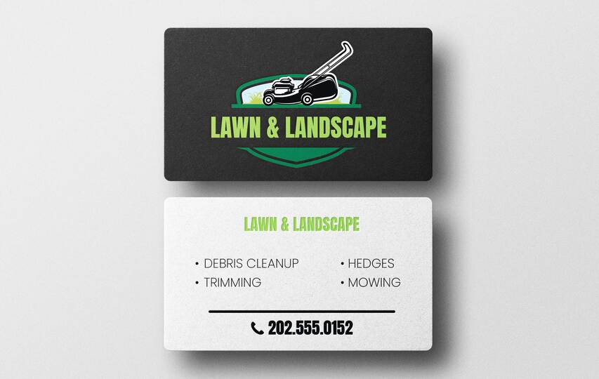 Lawnmower Lawn Care Business Cards