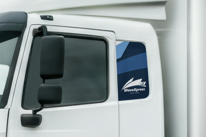 Logistic Company Perforated Trailer Decal