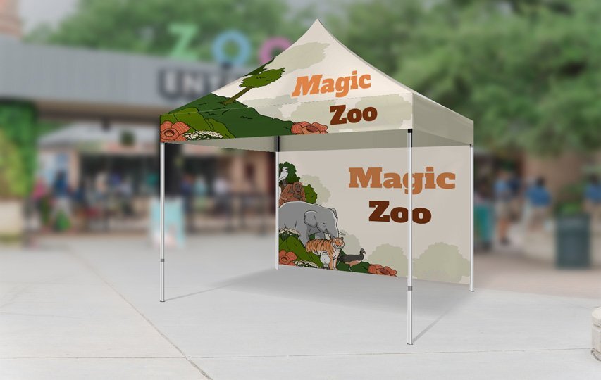Magic Zoo back Wall canopy tent