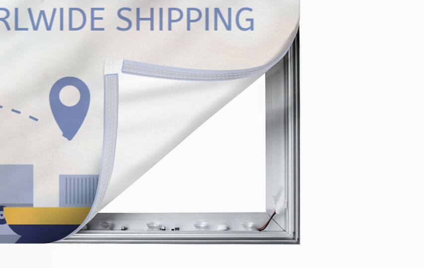 Material and frame SEG fabric