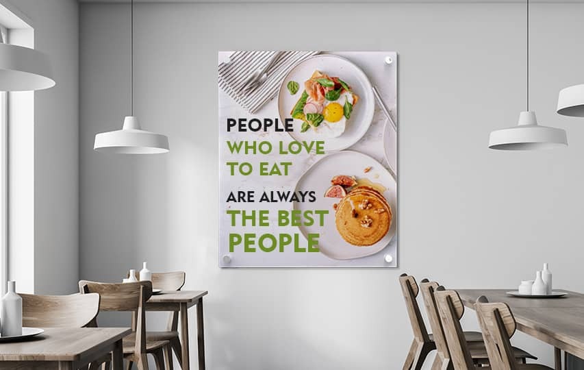 Metal Photo Print For Restaurant