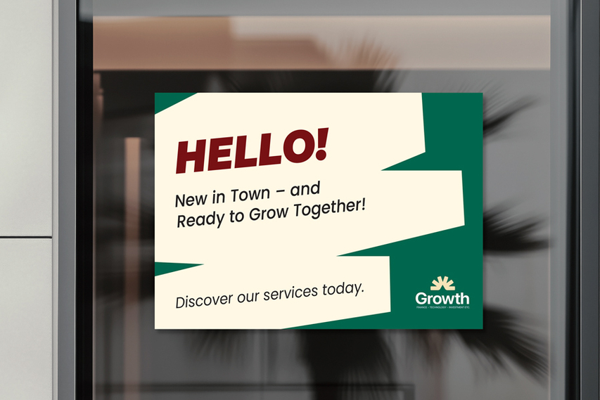 New In Town Opaque Window Decal